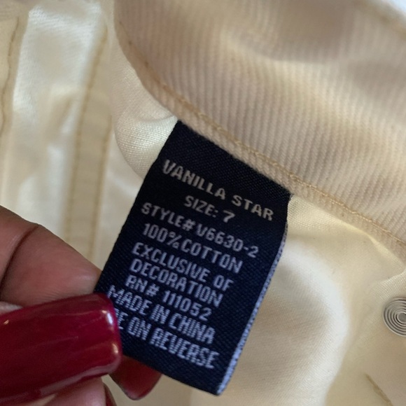 Vanilla Star White Denim Mini‎ Skirt - Picture 5 of 10